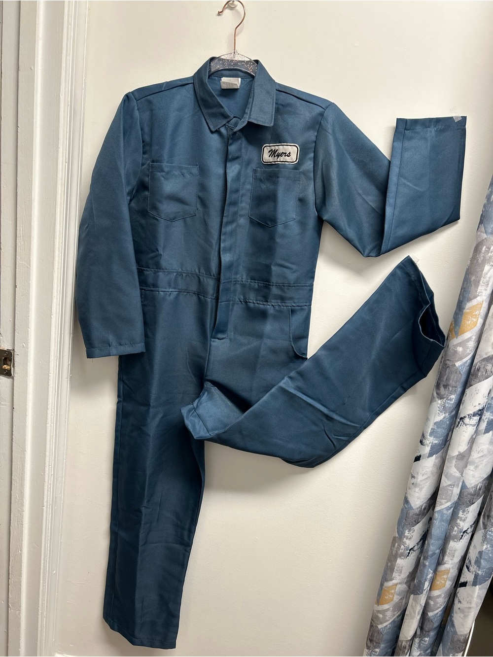 Michael Myers Blue Workwear Coverall Jumpsuit with Name Patch